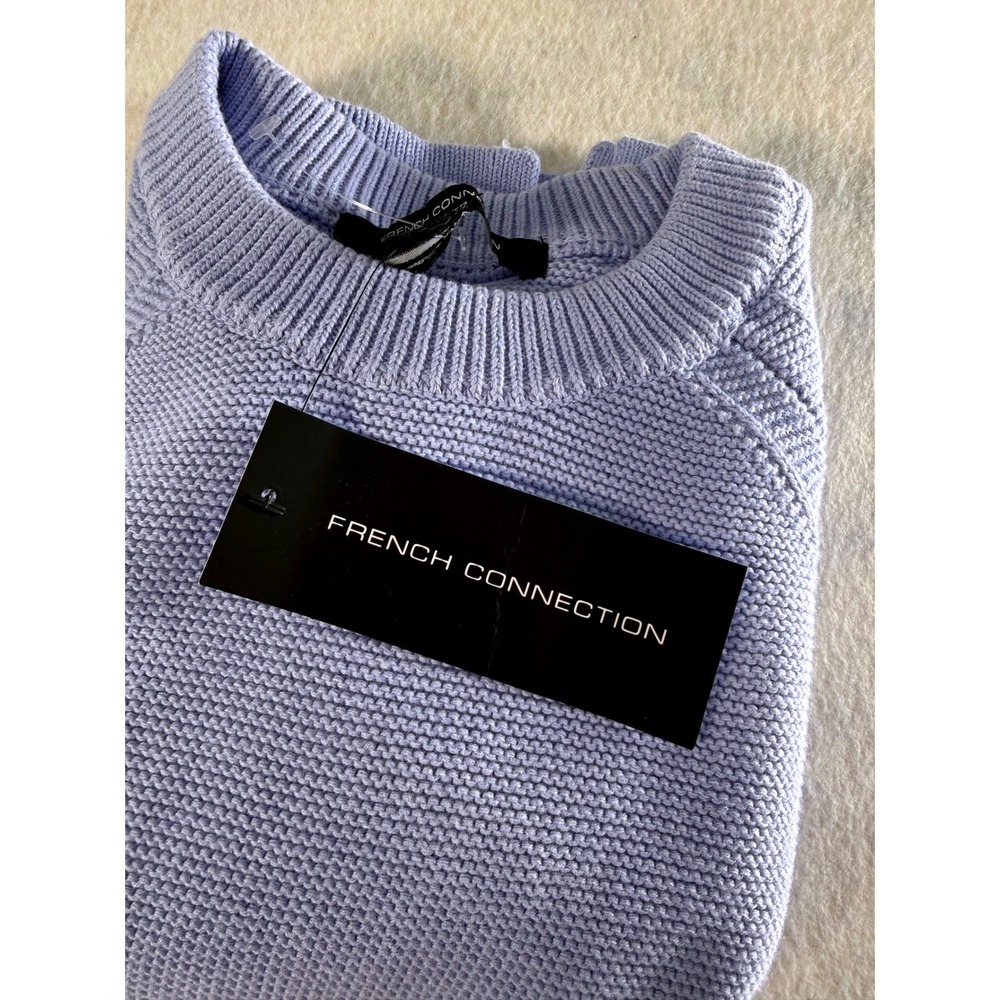 French Connection Womens‎ Bluebell Cotton Short Sleeve Knit Sweater NWT XS